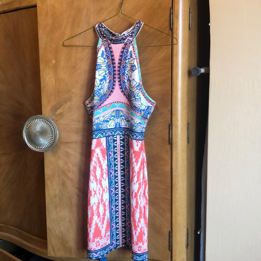 Jealous Tomato scuba style multi colored dress